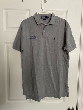 Polo Ralph Lauren Pringles Chips Men's Size Medium Gray Polo Shirt 100% Cotton